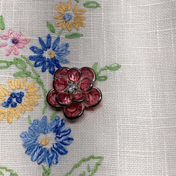 Handmade Upcycled Denim Crossbody Purse, Embroidered, Handstitching - Picture 5 of 6